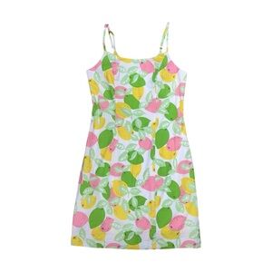 Lilly Pulitzer Mini‎ Dress Women’s Size 4 Vintage Lemon Lime Print 90s